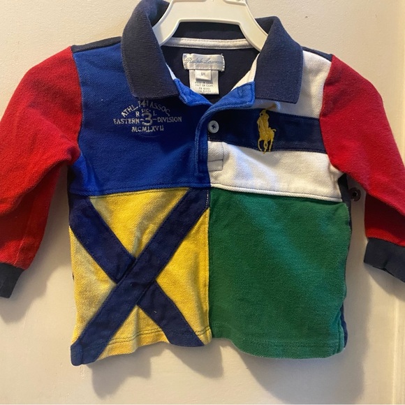 Ralph Lauren Colorblock Long Sleeve Polo Shirt - Picture 3 of 8